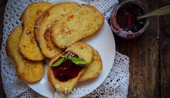 сладкие гренки из батона с молоком и яйцом