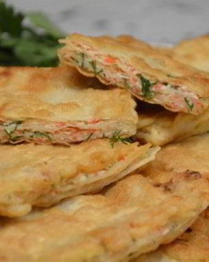 Восточные гренки на тонком лаваше