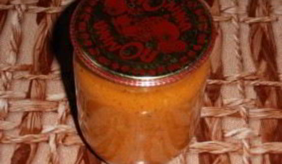 кабачковая икра с соусом