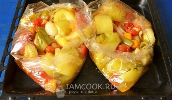 кабачковая икра в рукаве для запекания