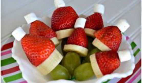 фруктовые канапе новогодние