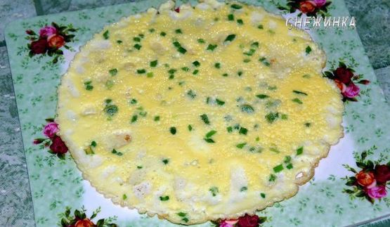 канапе из омлета с творогом