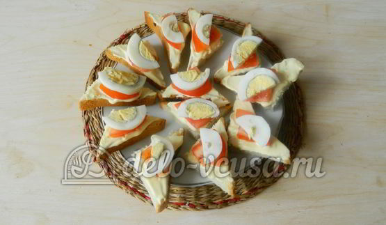 канапе кораблики с огурцом