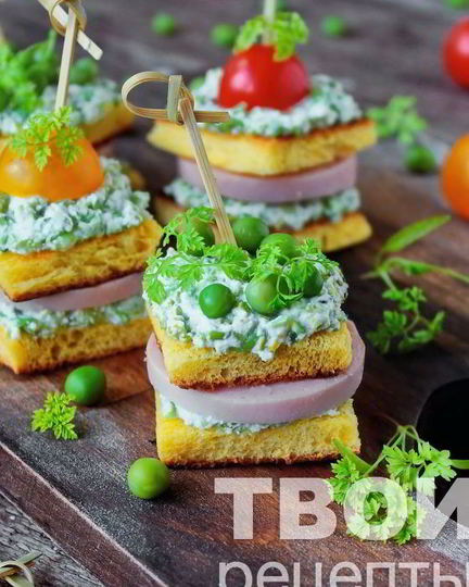 Рецепт канапе на шпажках