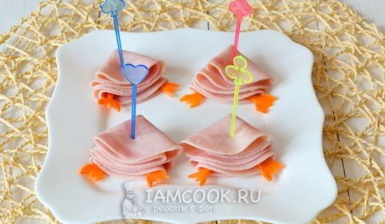 канапе новогоднее цыплята