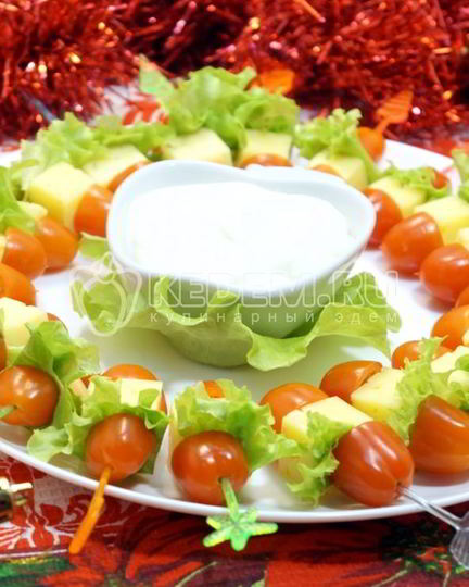 Рецепт канапе рождественский венок