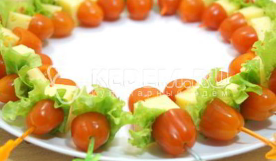 канапе рождественский венок