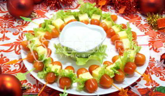 канапе рождественский венок