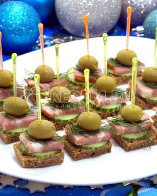 Канапе с бужениной