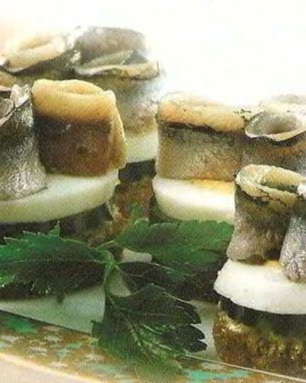 Рецепт канапе с килькой