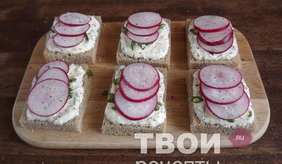 канапе с редиской