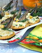 Канапе со шпротами