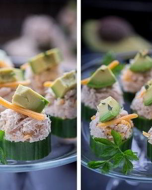Праздничные канапе с тунцом