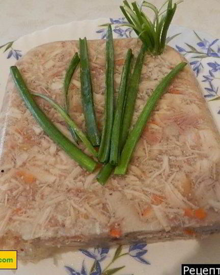 Рецепт холодца из свиных ножек и рульки