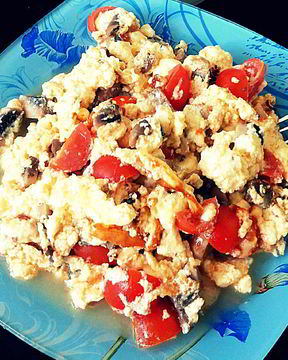 Французский омлет с грибами