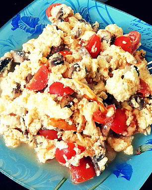 Французский омлет с грибами