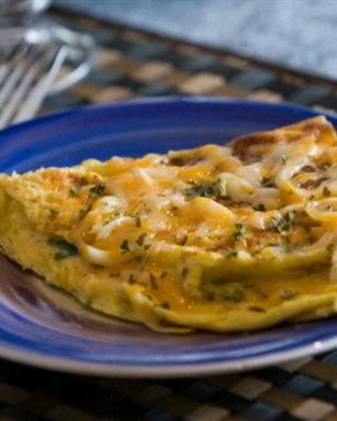 Фриттата с фетой, цукини и мятой