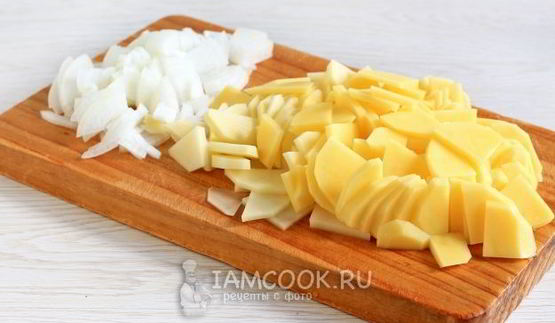 фриттата с картофелем и ветчиной