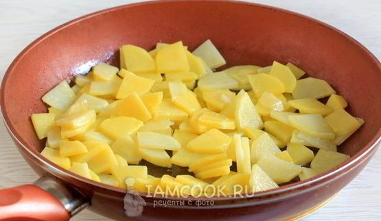 фриттата с картофелем и ветчиной