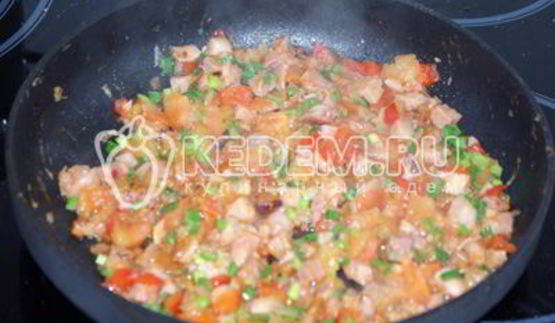 омлет из яиц с начинкой