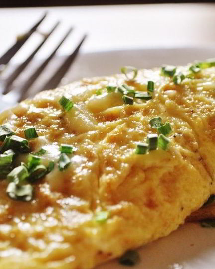 Рецепт омлета на молоке на сковороде