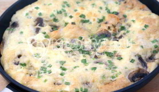 омлет с грибами и сыром