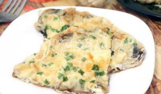 омлет с грибами и сыром
