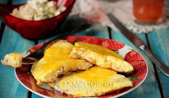 омлет с курицей