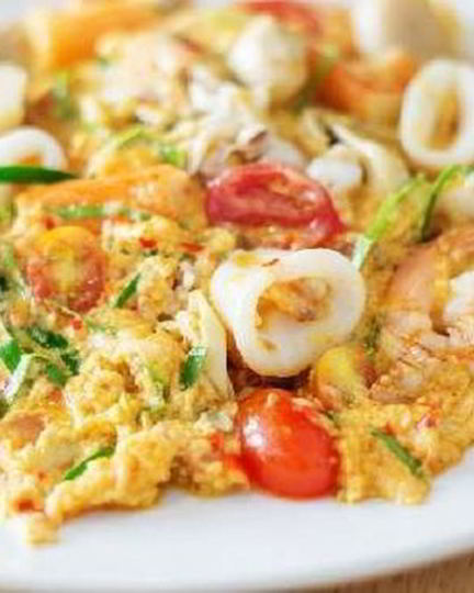 Рецепт омлета с морепродуктами