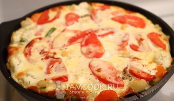 омлет с овощами в духовке
