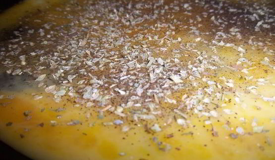 омлет с помидорами на гренках