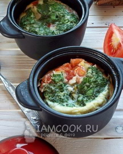 Рецепт омлета с помидорами в духовке