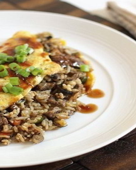 Рецепт омлета с рисом по-корейски