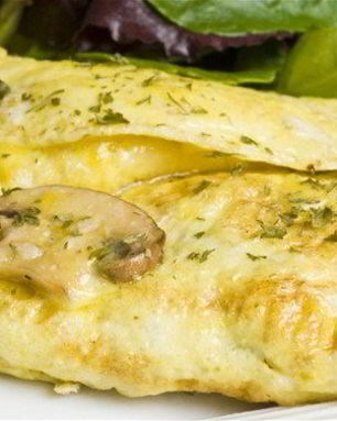 Омлет с сыром и грибами