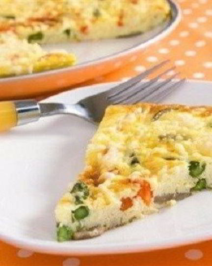 Рецепт омлета с творогом и зеленью