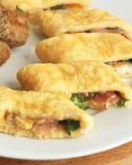 Омлет с ветчиной и рукколой