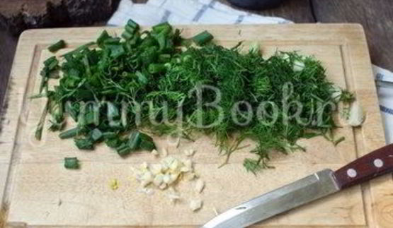 омлет с зеленью