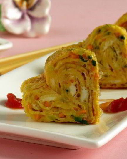 Рецепт омлета сердечки