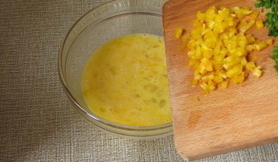 омлет сердечки