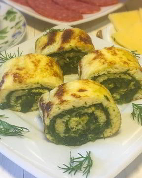 Омлет со шпинатом