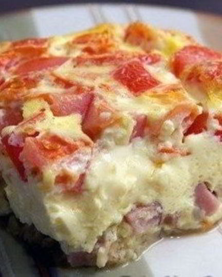 Рецепт пышного омлета с ветчиной в духовке