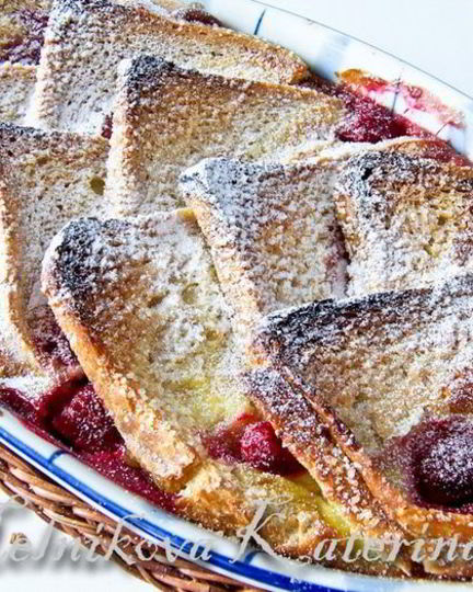 Рецепт запеченного омлета с ягодами