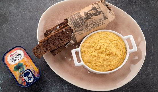 нежный паштет из печени трески