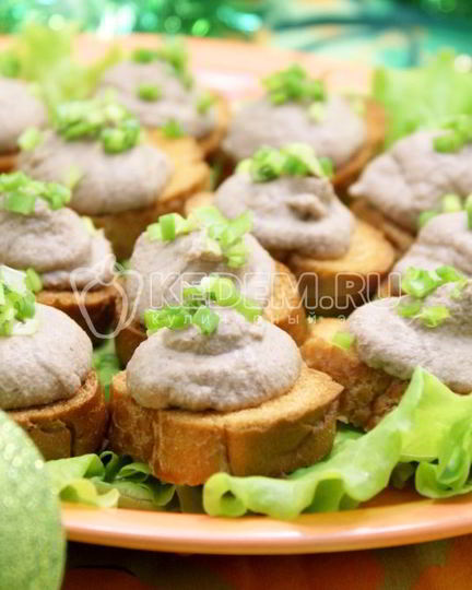 Рецепт паштета из куриной печени праздничный