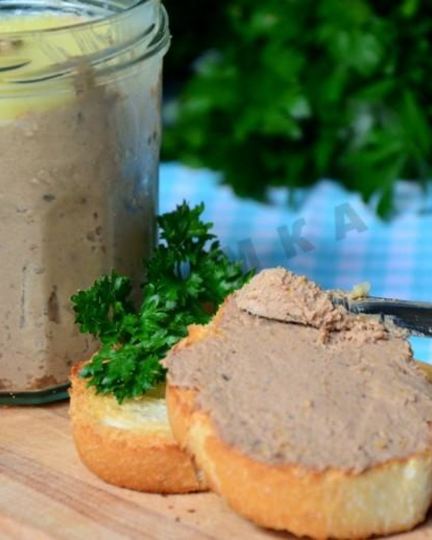 Рецепт паштета из куриной печени с горохом нут
