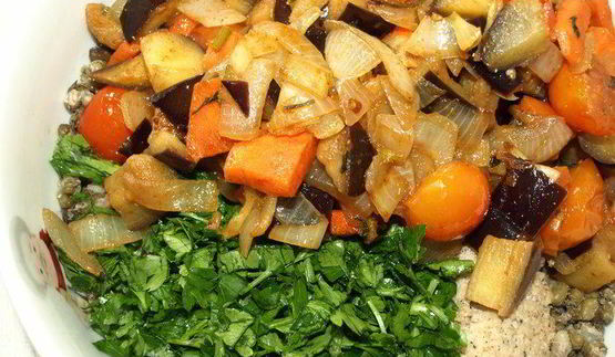 паштет из маша с баклажанами и кунжутно-ореховой пастой