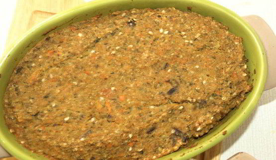 паштет из маша с баклажанами и кунжутно-ореховой пастой