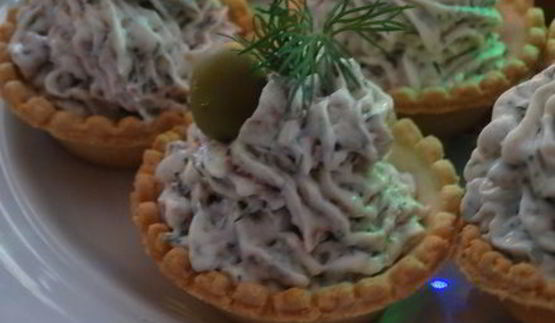 паштет из творожного сыра и печени трески