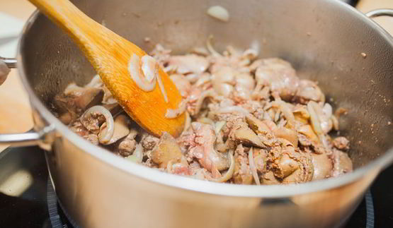 паштет куриный на гренках