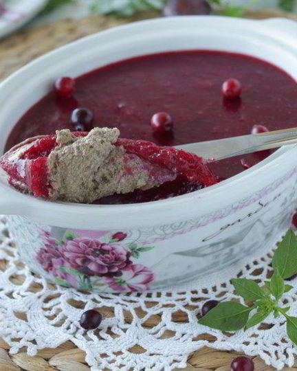 Рецепт паштета куриного со сливово-клюквенным желе